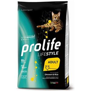 Prolife Life Style Adult Pollo e Riso - Crocchette per Gatti Adulti - Sacco da 7 kg