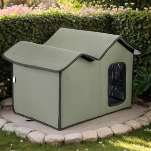keloppasit Cuccia per gatti da esterno, resistente alle intemperie, 33 x 38 x 50 cm, per animali selvatici, cuccia per gatti rimovibile, facile da pulire, calda, per patio, campeggio, cortile, giardino