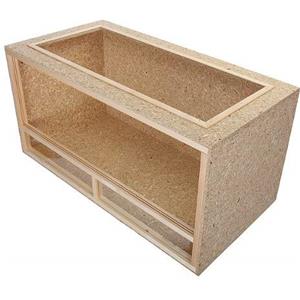 REPITERRA - terrario in legno 100 x 50 x 50 cm per tartaruga ventilazione superiore