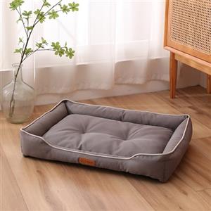 XXIUDEE Letto per cani grande, lavabile, materasso ortopedico impermeabile, confortevole, anti-ansia, cuscino per cani di taglia media, 36 x 27 x 7 cm, grigio