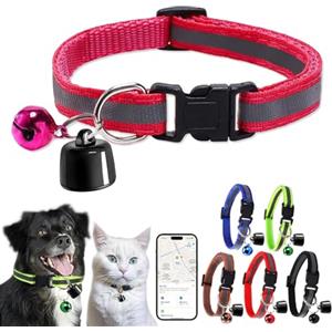 Starnearby Localizzatore GPS per Animali Domestici, Anti-Smarrimento, Collare GPS per Cani e Gatti, Senza Abbonamento, GPS Tracker per Animali Compatibile con iOS e Android (Rosa)