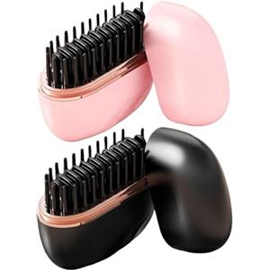 Generico Pettine Per Lisciare I Capelli Senza Fili - Mini Pettini Per Lisciare I Capelli, Mini Pettine Per Lisciares I Senza Fili 2 In 1 | Spazzola Per Riscaldata Ricaricabile USB A Riscaldament