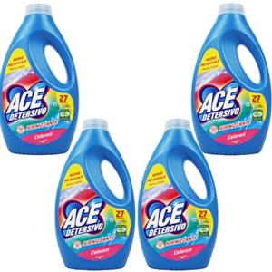 Generico Ace Detersivo Liquido Igienizzante, Confezione da 4 Flaconi da 1350ml, Totale 108 Lavaggi, Formula Potente per la Rimozione delle Macchie, Profumo Fresco (Colorati)