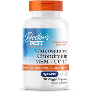 Doctor's Best Glucosamine Chondroitin MSM + UC-II - 90 vcaps