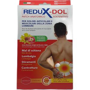 Redux-Dol Patch Cerotti Transdermici per Dolori Lombari - 3 Pezzi, Effetto Caldo e Rilassante