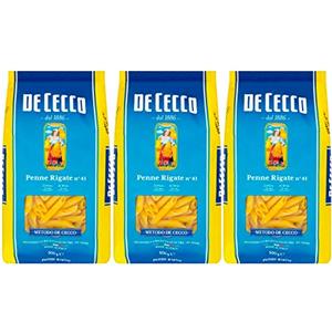Zeus Party De Cecco - Penne Rigate n°41, Pasta di Semola di Grano Duro - 500 gx 3 Confezioni