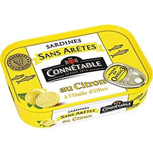 CONNETABLE Connétable Olio Extravergine di Oliva Limone Sardine - Scatola da 98g Scolato