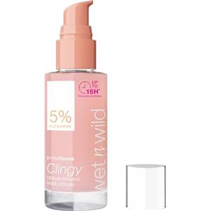 Wet n Wild Prime Focus Clingy Serum Primer, Primer Viso che Blocca il Trucco Fino a 16 Ore, Formula Idratante e Nutriente con Niacinamide e Glicerina per Aumentare la Luminosità