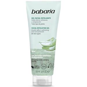 Babaria Gel Scrub Viso Esfoliante | Con Aloe Vera | 100ml | Scrub viso con particelle esfolianti e Aloe Vera, pelle liscia e uniforme