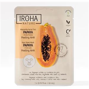 Iroha Nature - Maschera viso PEELING Iroha Nature con enzimi di papaya, AHA e ananas. Esfolia e rivitalizza la pelle. Pelle PIÙ MORBIDA e RADIOSA