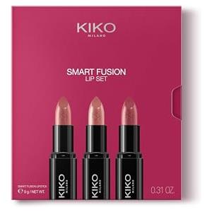 KIKO Milano Smart Fusion Lip Set - Tonalità 03 | Kit Labbra | 3 Tonalità | Cremoso Nutriente | Finish Luminoso