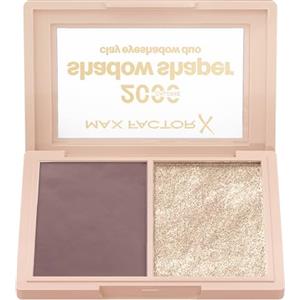 Max Factor 2000 Calorie Shadow Shaper Duo, 030 Shell Shadow, Palette di ombretti in 2 step, Formula da crema a polvere, 4g