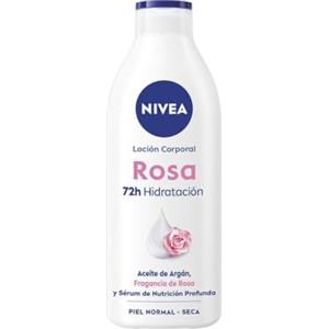 NIVEA Lozione per il corpo rosa (400 ml), crema per il corpo con olio di argan e fragranza di rosa, crema idratante per il corpo per 72 ore di idratazione profonda completa