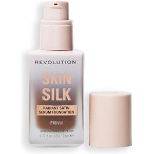 Revolution Beauty London Makeup Revolution, Skin Silk Serum Foundation, Light to Medium Coverage, Contains Hyaluronic Acid, F16, 23ml