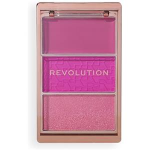 Revolution Beauty London Revolution, Blush Icon Palette, Blush in Crema & Polvere Compatta, Alta Pigmentazione, Palette Viso, Vegano & Cruelty-Free, 3 Tonalità, Hot Pink Flag