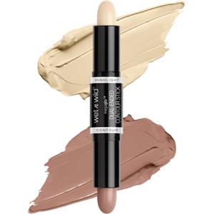 Wet n Wild MegaGlo Dual-Ended Contour Stick, Stick Contouring 2-in-1 Bronzer e Illuminante, Formula Cremosa Sfumabile per Viso Naso e Mascella, Light/Medium