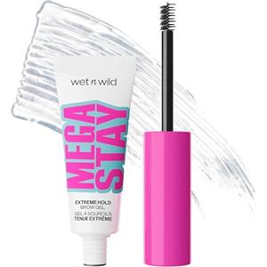 Wet n Wild Mega Stay Extreme Hold Brow Gel, Gel Sopracciglia dal Finish Trasparente e che non si Sfalda, Lunga Durata Fino a 16 ore, Formula Leggera, Facile Applicazione con un Pennello Piccolo