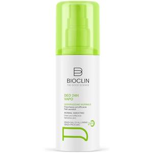 BIOCLIN Deo 24H Vapo - 100 ml - Deodorante Senza Sali di Alluminio per Sudorazione Normale e Pelli Sensibili - Senza Profumo - Senza Gas - Non Lascia Residui