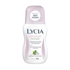 Lycia, Sensitive Me and You Deodorante Roll On Senza Sali di Alluminio e Senza Alcool, Fresca Fragranza a Base di Melissa e Fiori d'Acqua, Efficace fino a 48H, Antimacchie, 50 ml