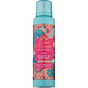 Tesori d'Oriente - Deodorante Spray Aromatico Ayurveda, Contrasta i Cattivi Odori Fino a 48 Ore, Fragranza Fresca e Floreale, Dermatologicamente Testato, 150ml