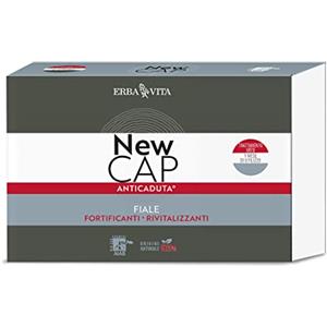ERBA VITA Newcap Fiale Anticaduta prodotto cosmetico indicato per capelli deboli, sfibrati e spenti, ricco di principi attivi per donare energia e forza al cuoio capelluto - 12 Fiale