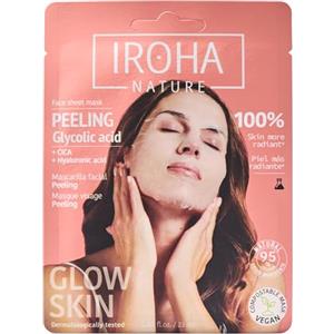 IROHA NATURE - Maschera Viso Peeling con Acido Glicolico | Perfezionatore della Pelle per un Viso Luminoso e Perfetto | Rigenerazione Istantanea in Solo 15 Minuti | Clean Beauty | 100% Vegana