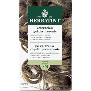 Herbatint Gel colorante permanente per capelli 7N biondo - 170 ml | senza ammoniaca, 100% copertura di capelli grigi | formula vegana con 8 estratti vegetali biologici