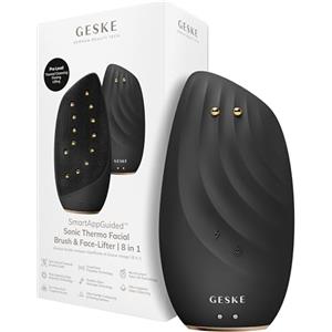 GESKE | Dispositivo SmartAppGuided™ Sonic Thermo Facial Brush & Face-Lifter | 8 in 1 | Pulizia della pelle e antirughe | Spazzola per pulizia elettrica silicone | Massaggiatore facciale | Anti-età