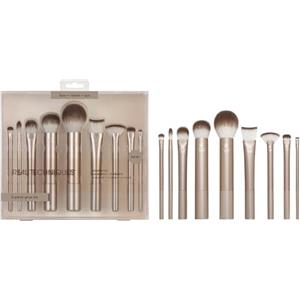Real Techniques Au Naturale - Set di pennelli per fondotinta, ciprie e correttori, set di 9 pezzi