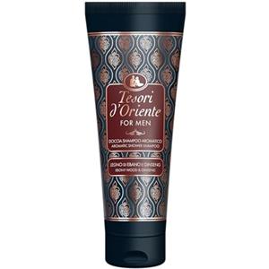 Tesori d'Oriente For Men, Doccia Shampoo Uomo Aromatico, Arricchito con Pantenolo, Capelli e Corpo Idratati e Rinfrescati, Fragranza Legno di Ebano e Ginseng, 250ml