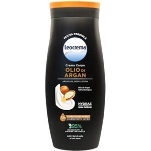 Leocrema - Crema Corpo All'Olio di Argan Biologico, Texture Ricca e Vellutante ad Assorbimento Rapido, Idratazione per 72 ore, 250ml