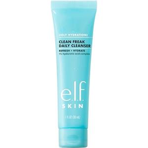 e.l.f. SKIN Holy Hydration! Clean Freak Daily Cleanser Mini, gel detergente idratante delicato per il viso, contiene acido ialuronico, prodotto vegano e non testato sugli animali, 28,3 g (1 fl oz)