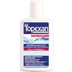 Topexan NEW TOPEXAN Dermolavaggio Anti-impurità - Detergente viso ad azione purificante - con Acido Salicilico e Niacinamide - Rimuove sebo e punti neri - Uso quotidiano - 150ml