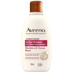 Aveeno Il colore lenitivo per la cura dei capelli protegge la mora e il balsamo per la quinoa per capelli trattati con colori, 300ml