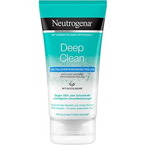 Neutrogena "Deep Clean" - Peeling per la pulizia del viso, con acido glicolico, per ogni tipo di pelle, 150 ml