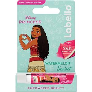Labello Disney Princess Limited Edition Watermelon Shine 4.8 g, Balsamo labbra colorato con Vaiana di Oceania, Burrocacao bambina 3+ idratante 24h, Burrocacao labbra lip balm con aroma di Anguria