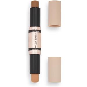 Revolution Beauty London Makeup Revolution Contour Stick Duo Crema Contour & Highlight, Definisce gli Zigomi e Scolpisce il Viso, Vegan & Cruelty-Free, Scuro, 2.4g