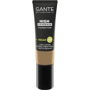 SANTE Naturkosmetik Fondotinta Alta Copertura 03 Neutral Beige - 25 ml, Vegano con Peptidi Biologici, Formula Nutriente e Sostenibile