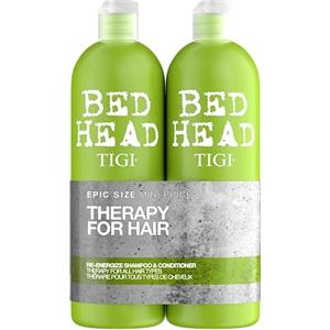TIGI Bed Head by TIGI Re-Energize Set Shampoo e Balsamo Rinforzante, 2x 750ml | Trattamento detergente disintossicante e idratante, dona lucentezza e rispetta il colore