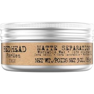TIGI Bed Head For Men by TIGI Matte Separation, cera capelli uomo a tenuta forte con cera d'api per capelli corti o medi, finish opaco, 85 g