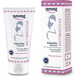 L'AMANDE Crema Viso Antimacchia Mamma - Idratante con Vitamina E, Acido Ialuronico e SPF 20, 50 ml