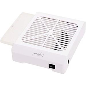 Promed Aspiratore Unghie Professionale - Aspiratore per unghie Portatile da Salone o Casa - Estrattore di Polvere - Filtri Sostituibili - Aspiratore Manicure Acrilico o Gel 18/22W, 20x22cm Bianco