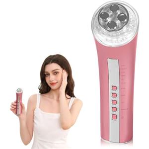 CARER BEAUTY Dispositivo radiofrequenza viso, massaggiatore anti-età | con Terapia a 3 Luci LED per Ridurre le Rughe Anti-Invecchiamento e Rassodare la Pelle