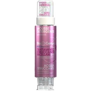 Biogenya Mousse Detergente Idratante 250ml - Trattamento Struccante Micellare 2in1 con Acido Ialuronico e Acqua di Rosa Damascena