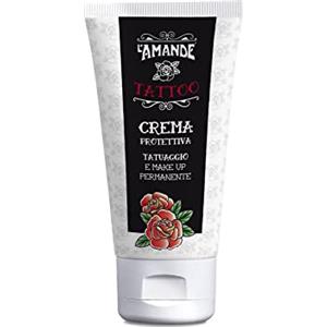 L'AMANDE Crema Protettiva Tatuaggio e Makeup Permanente 75 ml - Idratante con SPF 20, Vitamina E e Acido Ialuronico