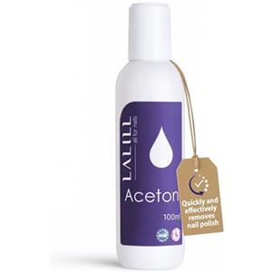 LALILL Solvente per smalto acetone 100 ml - Rimozione per vernici ibride, gel, acrilico e suggerimenti - Gel Polish Remover - Puro acetone UV rimozione smalto