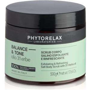 PhytorelaxLaboratories Olio 31 Erbe Vegan & Organic - Scrub Corpo Salino - Balsamico E Rivitalizzante - 500 ml