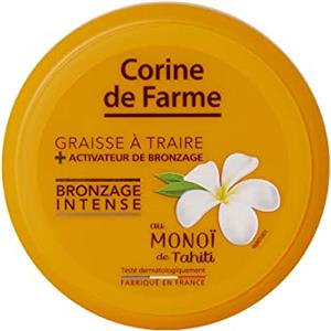 Corine de Farme - Grasso da mungere, olio abbronzante + attivatore abbronzante - tinto abbronzante - Monoi de Tahiti, profumo delle isole - barattolo 150 ml