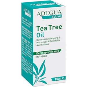 Adegua Tea Tree Oil, Olio Essenziale Puro di Melaleuca, Azione Purificante e Lenitiva, Ideale per Pelle Grassa e Impura; Uso Cosmetico - 10 ml