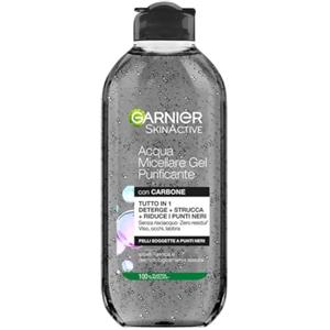 Garnier SkinActive Acqua Micellare Gel Purificante con Carbone 400ml - Deterge, Opacizza e Riduce Punti Neri